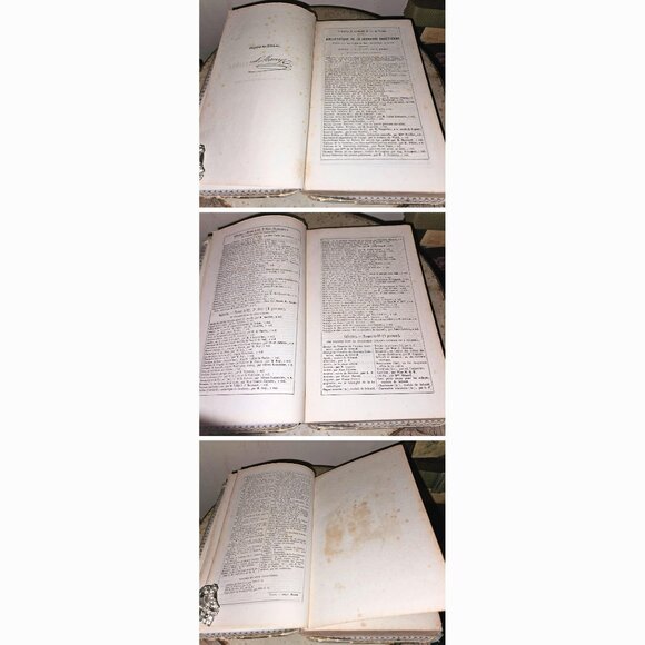 Antique 1851 French Gilded Cartonnage Book Decorative Gilt Romantic Cardboard - Picture 5 of 10